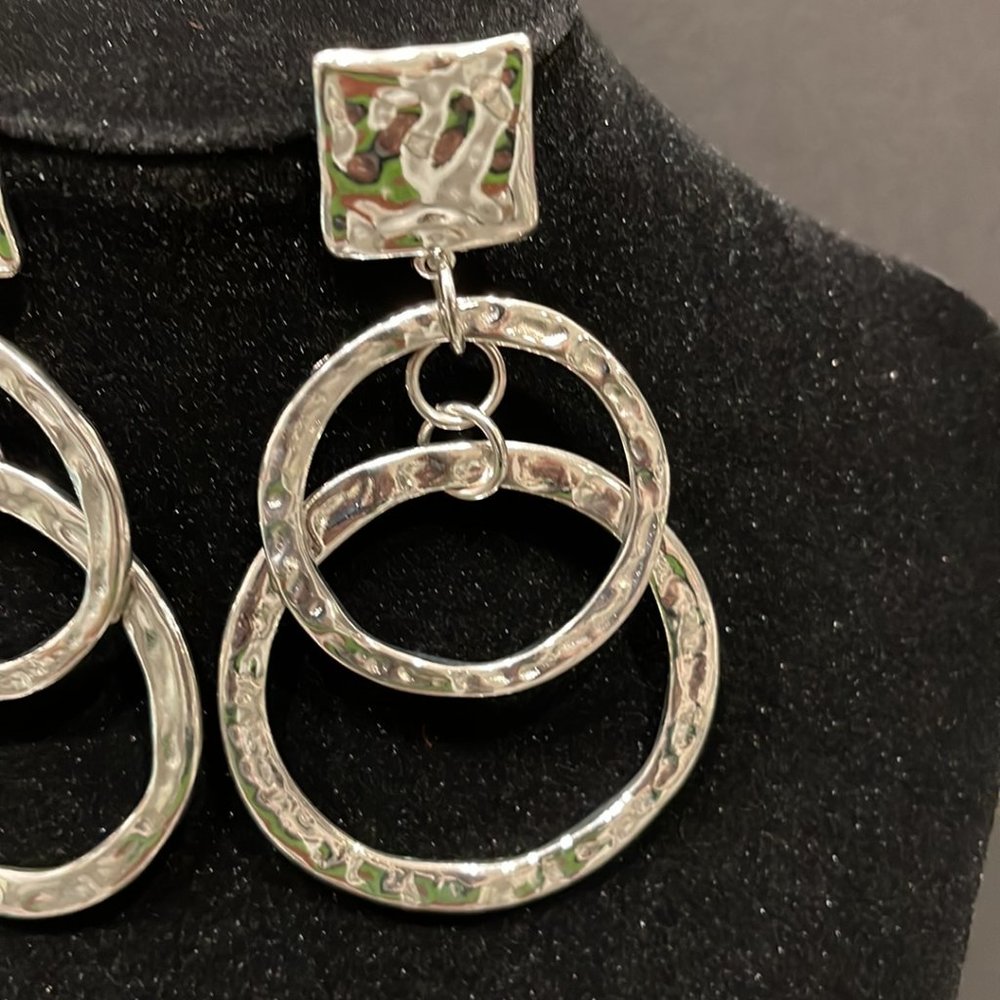 Long Loop Drop Earrings - Picture 3 of 3